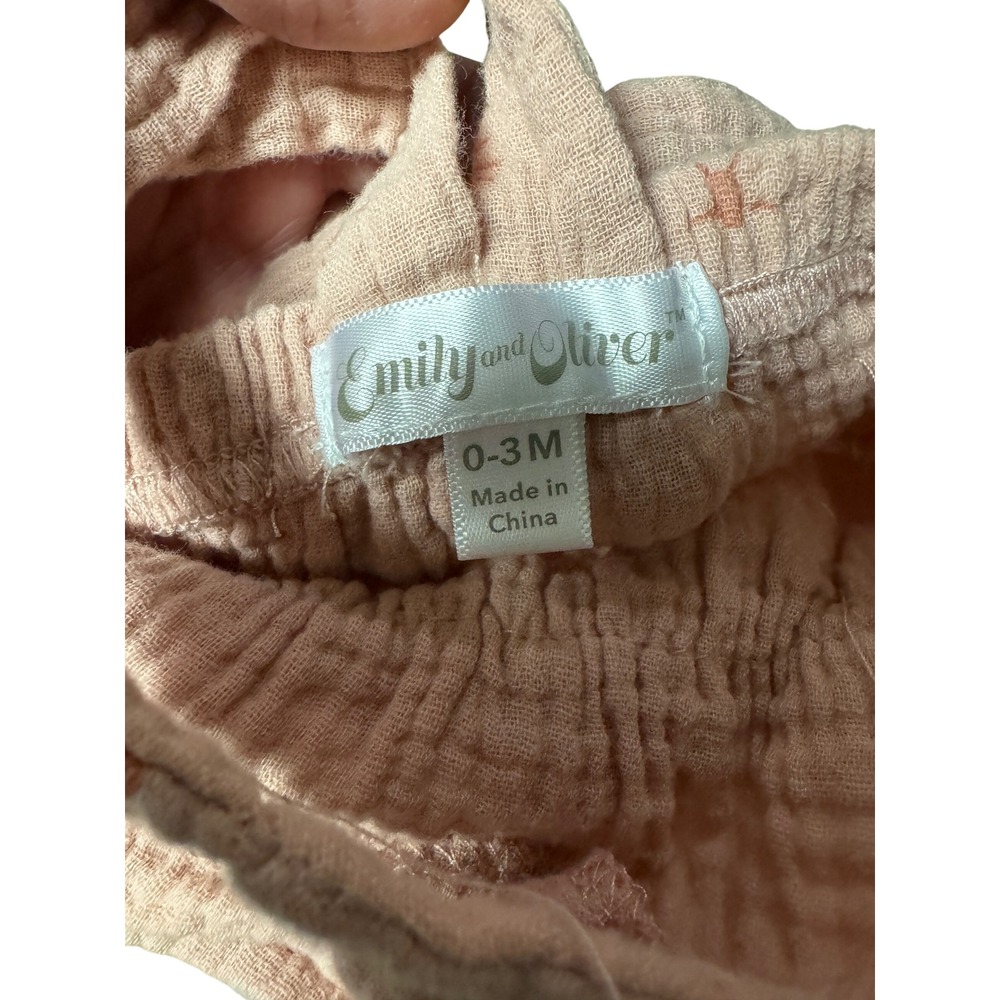 Baby Girl Romper Bundle 0-3M Cat & Jack Emily and Oliver Hearts Floral Knit 4pc - Picture 6 of 9